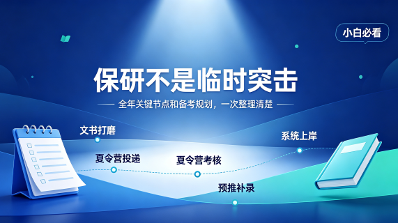 别瞎准备！保研全年关键节点